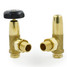 T-MAN-067-AG-B - Buckland Traditional Manual Angled Unlacquered Brass Radiator Valves With Sleeves T-MAN-067-AG-B - Buckland Traditional Manual Angled Unlacquered Brass Radiator Valves With Sleeves